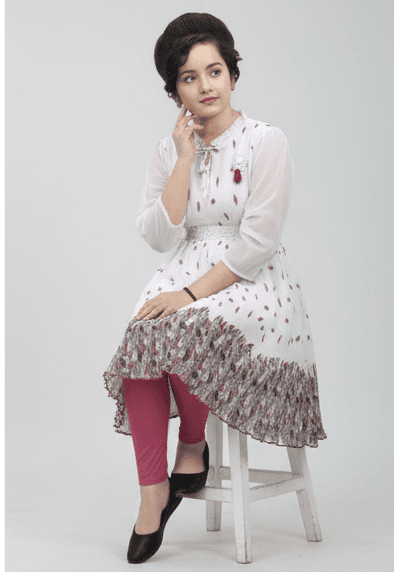 WHITE AND BROWN TOP LENGGISS D.LG10120WP B.GINI BABY