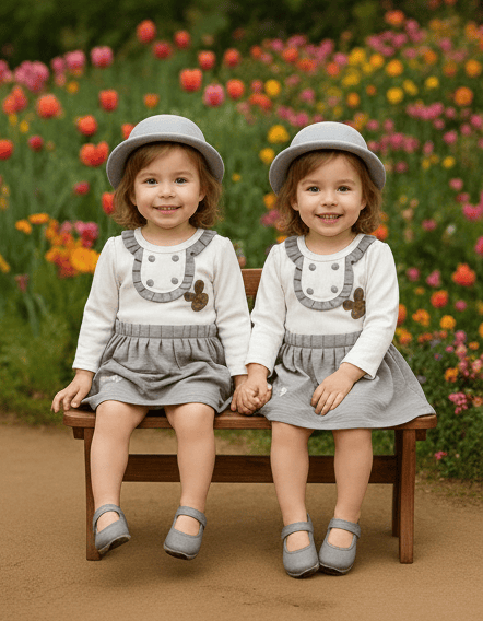Frock Set with Hosiery Leggings D.2407 B.MAGIC WORD