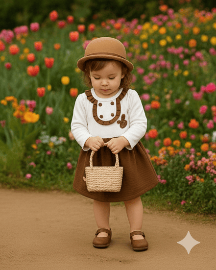 Frock Set with Hosiery Leggings D.2407 B.MAGIC WORD