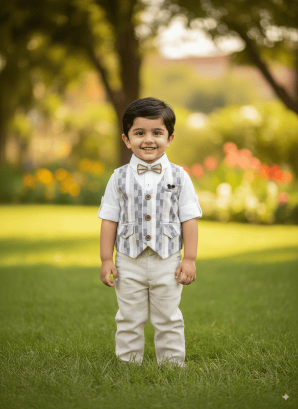 Boys' Elegant 3-Piece Formal Suit D.9.6163 B.1905