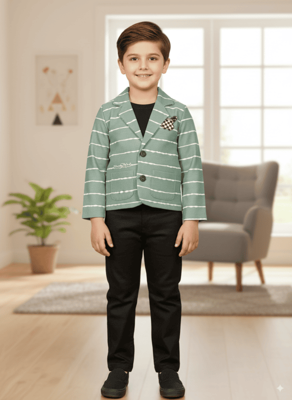 Boys' Stylish 3-Piece Blazer Suit D.6.6111 B.1888