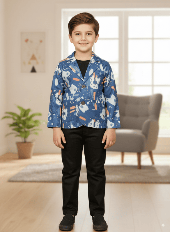 Boys' Printed Blazer Suit D.7.6144 B.1893