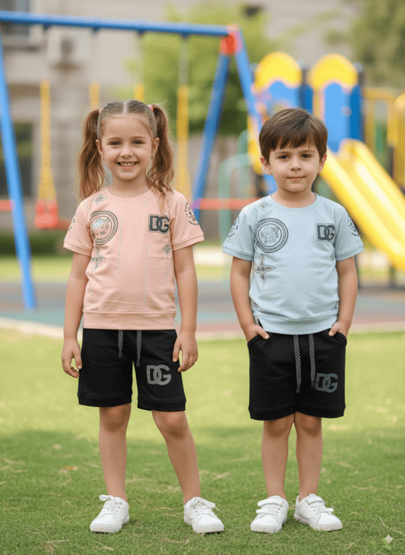 Boys' Designer T-Shirt & Shorts Set D.45.2129 B.1478