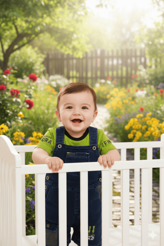 Kids' Denim Dungaree Set D.34.1554