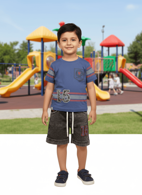 Kids T-Shirt and Denim Shorts pair D.4.5403 B.2763