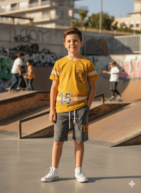 Kids T-Shirt and Denim Shorts pair D.4.5403 B.2763