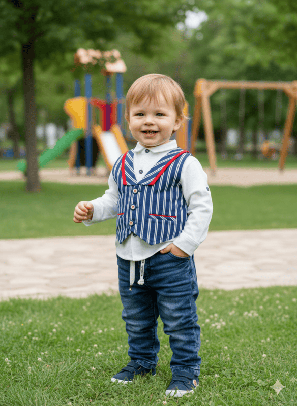 Classic Striped Waistcoat Set D.55/8 B.4091
