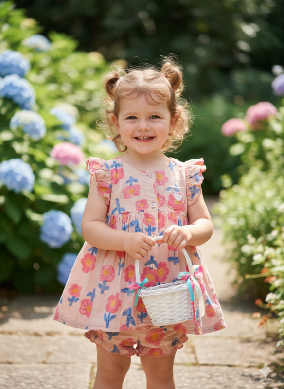 Baby Girl Cotton Frock with Matching Bloomer D.29.930