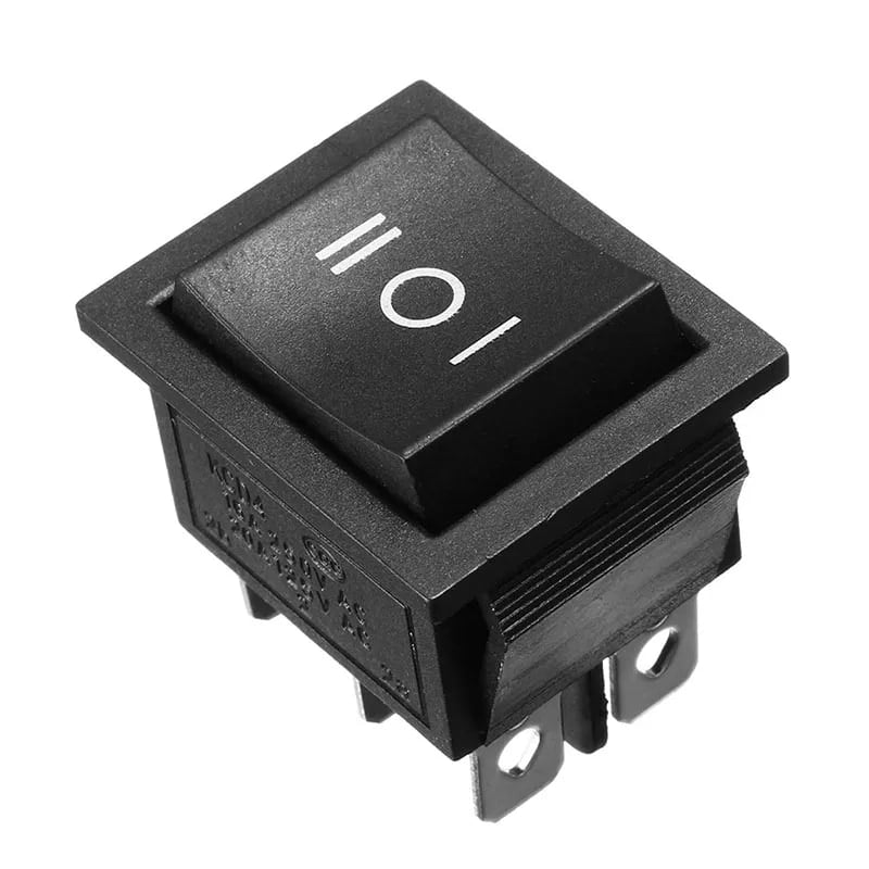 Generic DPDT ON-OFF-ON Rocker Switch (16A) 250V AC – 6pin Generic DPDT ON-OFF-ON Rocker Switch (16A) 250V AC – 6pin