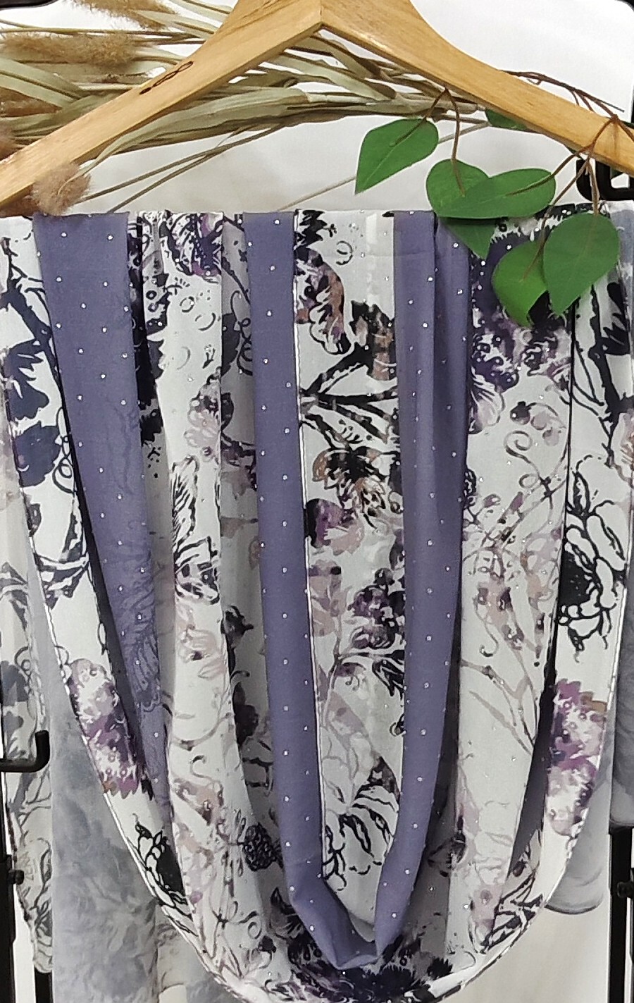 Zera Premium Georgette Digital Print Hijab with Stones All Around