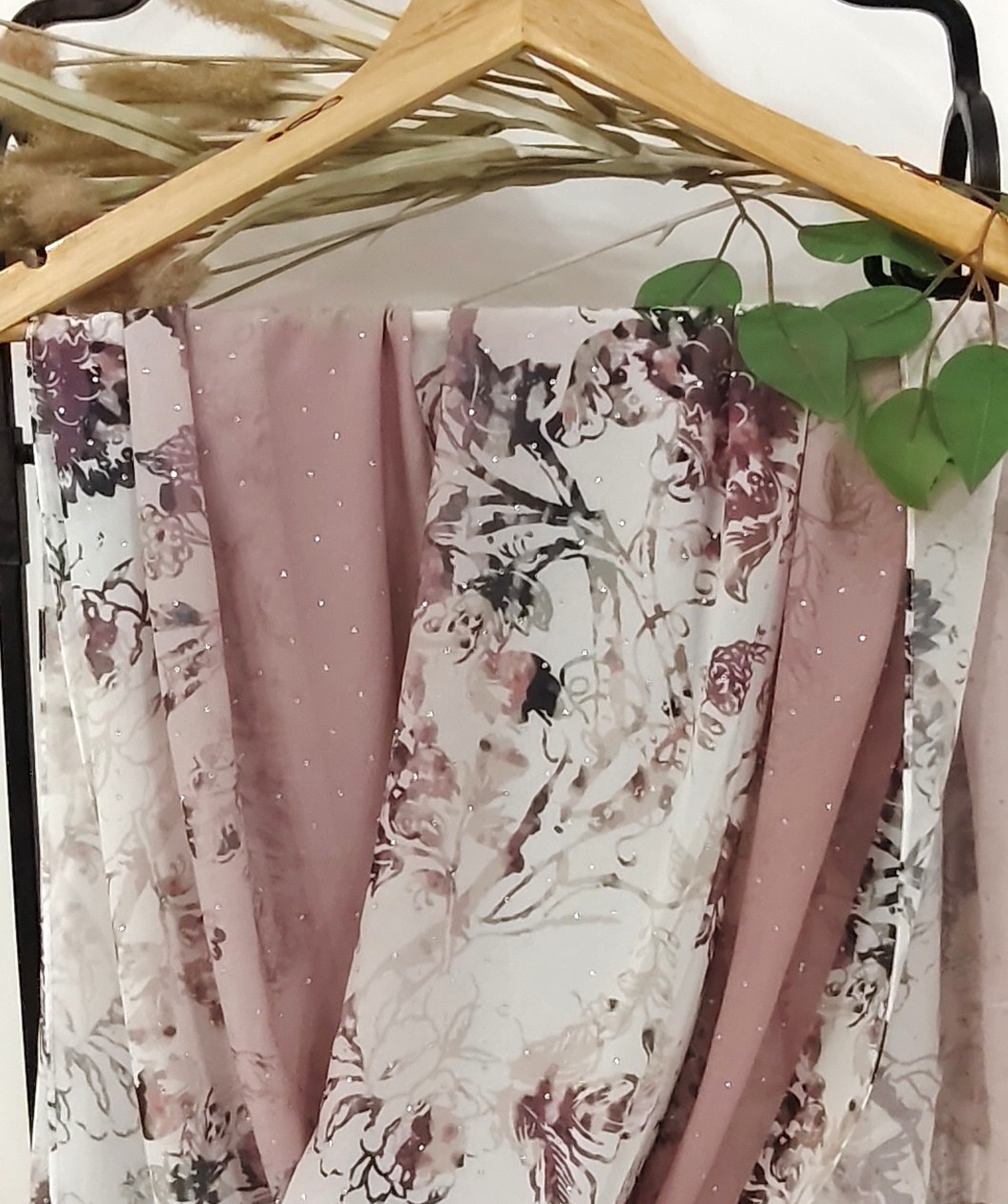 Zera Premium Georgette Digital Print Hijab with Stones All Around