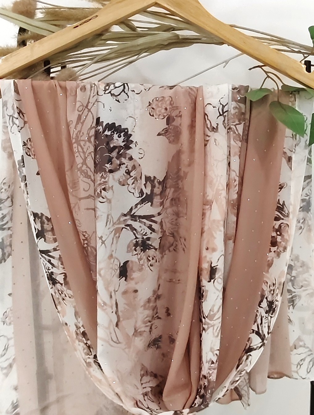 Zera Premium Georgette Digital Print Hijab with Stones All Around