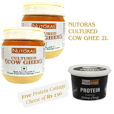 Nutoras Cultured Pure Cow Ghee Plan 2L(Free Slice)