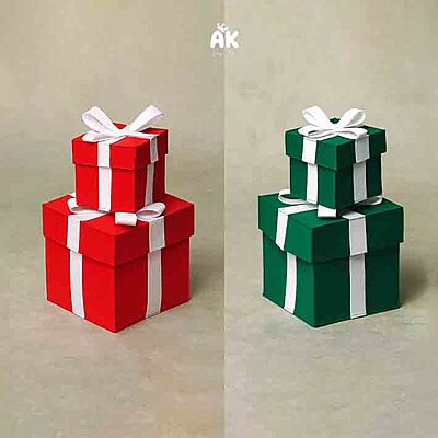 Felt Gift Boxes Set of 02 Felt Gift Boxes Set of 02