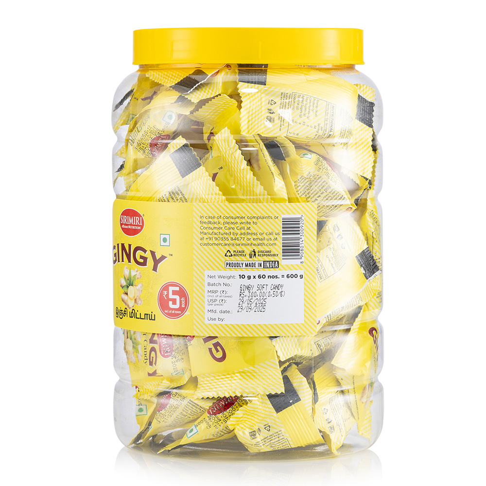 GINGY (10g each) - Jar of 50  ( Ginger Candy)