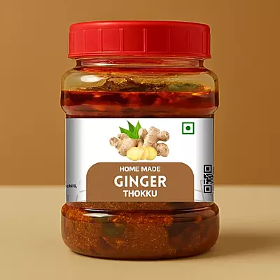 Vishnu Homemade Ginger Thokku – Spicy South Indian Relish (300g)