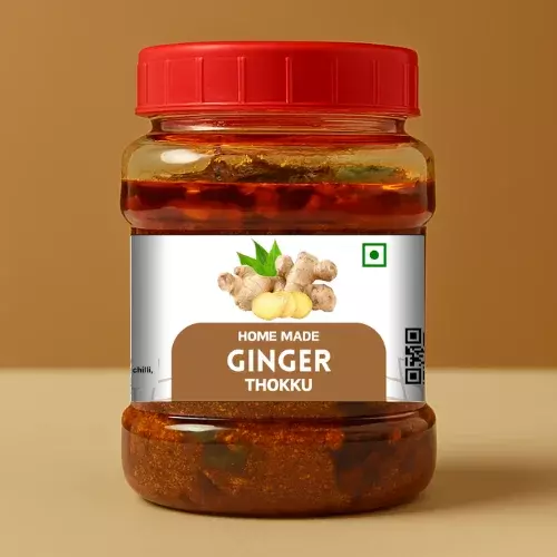 Vishnu Homemade Ginger Thokku – Spicy South Indian Relish (300g)