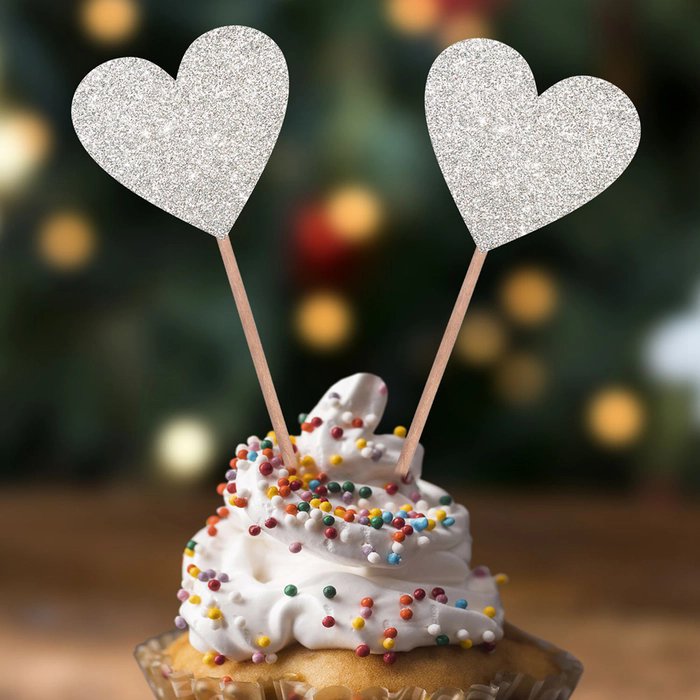 Glitter Heart Topper Glitter Heart Topper