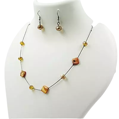 Single Layer Chain With Earrings Single Layer Chain With Earrings