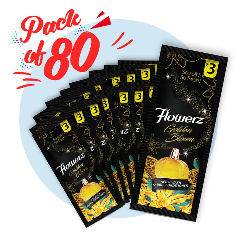 FLOWERZ | Golden Bloom Fabric Conditioner 18ML (Pack of 80) FLOWERZ | Golden Bloom Fabric Conditioner 18ML (Pack of 80)