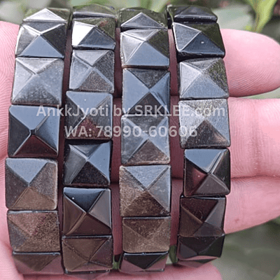 Golden Obsidian Pyramid Bracelet