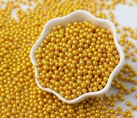 Golden Sprinkle Balls 4MM - 100 GM Golden Sprinkle Balls 4MM - 100 GM