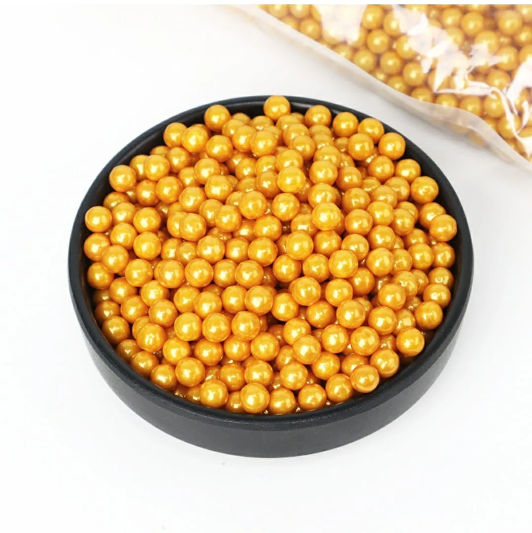 Golden Sprinkle Balls 6MM - 100 GM Golden Sprinkle Balls 6MM - 100 GM
