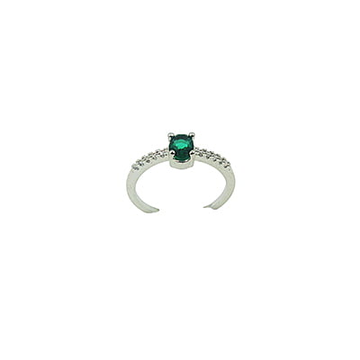 Green Stone Embellished Finger Ring Green Stone Embellished Finger Ring