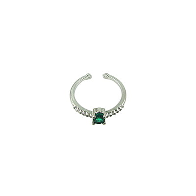Green Stone Embellished Finger Ring Green Stone Embellished Finger Ring