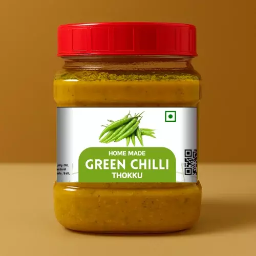 Vishnu Homemade Green Chilli Thokku- 300g Vishnu Homemade Green Chilli Thokku- 300g