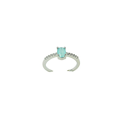 Green Matte Stone Embellished Finger Ring Green Matte Stone Embellished Finger Ring