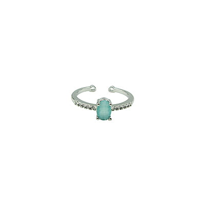Green Matte Stone Embellished Finger Ring Green Matte Stone Embellished Finger Ring