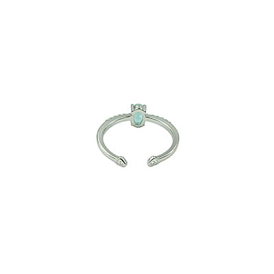 Green Matte Stone Embellished Finger Ring Green Matte Stone Embellished Finger Ring