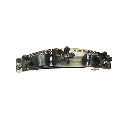 Classic French Barrettes - Black~White Classic French Barrettes - Black~White