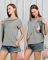 KIKWIT Maternity Feeding Tops Without Zip for Women, Feeding Coverup Pregnancy Tshirt,Feeding T-Shirt for Easy Nursing & Breastfeeding, Maternity Top Wear for Mothers grey colour KIKWIT Maternity Feeding Tops Without Zip for Women, Feeding Coverup Pregnancy Tshirt,Feeding T-Shirt for Easy Nursing & Breastfeeding, Maternity Top Wear for Mothers grey colour