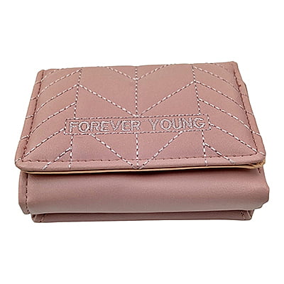 Greyish Pink - Trifold Leather Wallet Women / Girls ~ Purse, Coin Holder, Card Slot Greyish Pink - Trifold Leather Wallet Women / Girls ~ Purse, Coin Holder, Card Slot