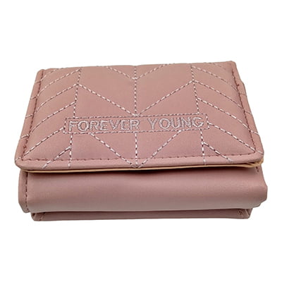 Greyish Pink - Trifold Leather Wallet Women / Girls ~ Purse, Coin Holder, Card Slot Greyish Pink - Trifold Leather Wallet Women / Girls ~ Purse, Coin Holder, Card Slot