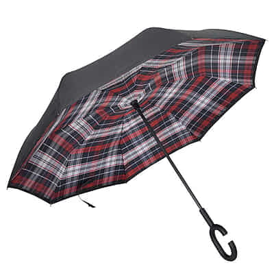 Inverted Reverse Umbrella Rainproof Double Layer C Shape Handle Umbrellas Sunshade Windproof