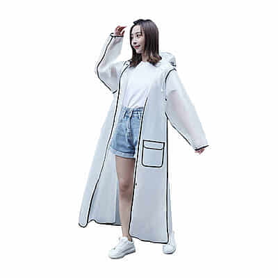 Long Waterproof Windbreaker Raincoat Color Fabric for Women and Men Customized Camping Pongee Fashion Hiking Outerwear RAINWEAR