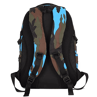 Camo Patterned Schoolbag Waterproof Nylon Backpack Wear-Resistant and Breathable for Primary School