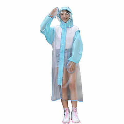 Hot Sale! Custom Designed Double Brim EVA Raincoat Hooded Waterproof Motorcycle Bike Poncho