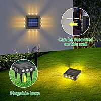 All Side Up Down Left Right Solar Light  Outdoor Waterproof Up And Down Wall Lights