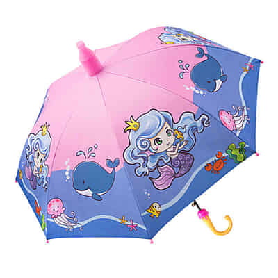 Children's Lovely Manual Open Kitty Umbrella Polyester Straight Design Semi-Automatic Children's Lovely Manual Open Kitty Umbrella Polyester Straight Design Semi-Automatic