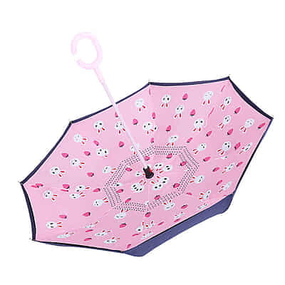 Kids Umbrella C Handle Windproof Inverted Double Umbrella Customization Logo Kids Umbrella C Handle Windproof Inverted Double Umbrella Customization Logo