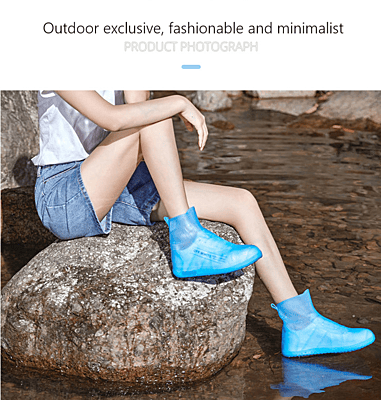 Silicone adult shoe cover rain boots rain shoes waterproof rainstorm proof