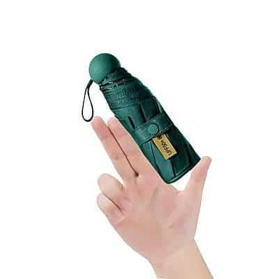 Pill Umbrella Five Folded Mini  Rain Pocket Folding Umbrella Hard Box Protection UV Umbrella