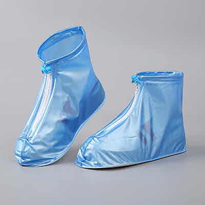 PVC Rain Boots Reusable Waterproof Motorcycle Protective Shoe Cover PU Rubber Plastic