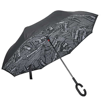 Inverted Reverse Umbrella Rainproof Double Layer C Shape Handle Umbrellas Sunshade Windproof