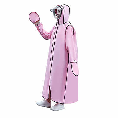 Long Waterproof Windbreaker Raincoat Color Fabric for Women and Men Customized Camping Pongee Fashion Hiking Outerwear RAINWEAR