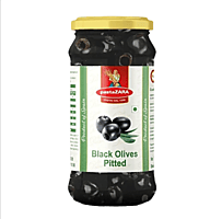 Pasta Zara Black Pitted Olives 450g Glass Jar (Pack of 6)